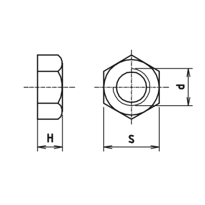 Šestihranné matice - celoplastové