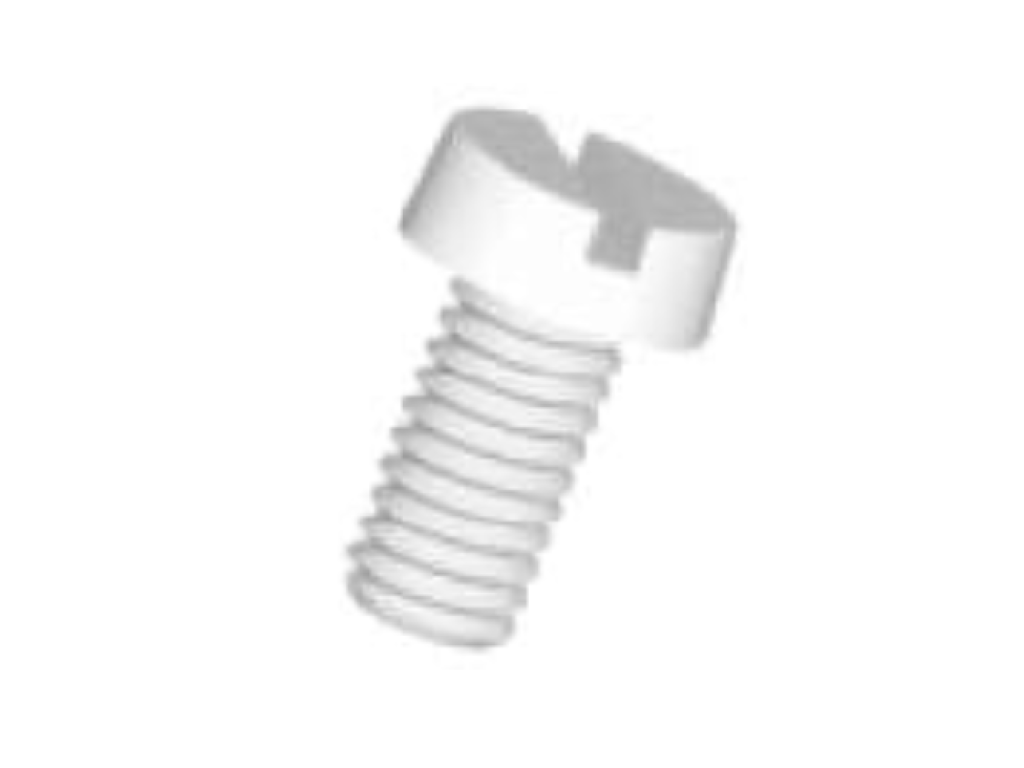 Šrouby celoplastové s válcovou hlavou s drážkou