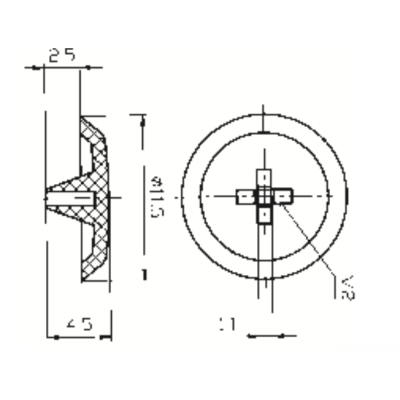 Série BS12 - Krytka vrutu - křížová hlava